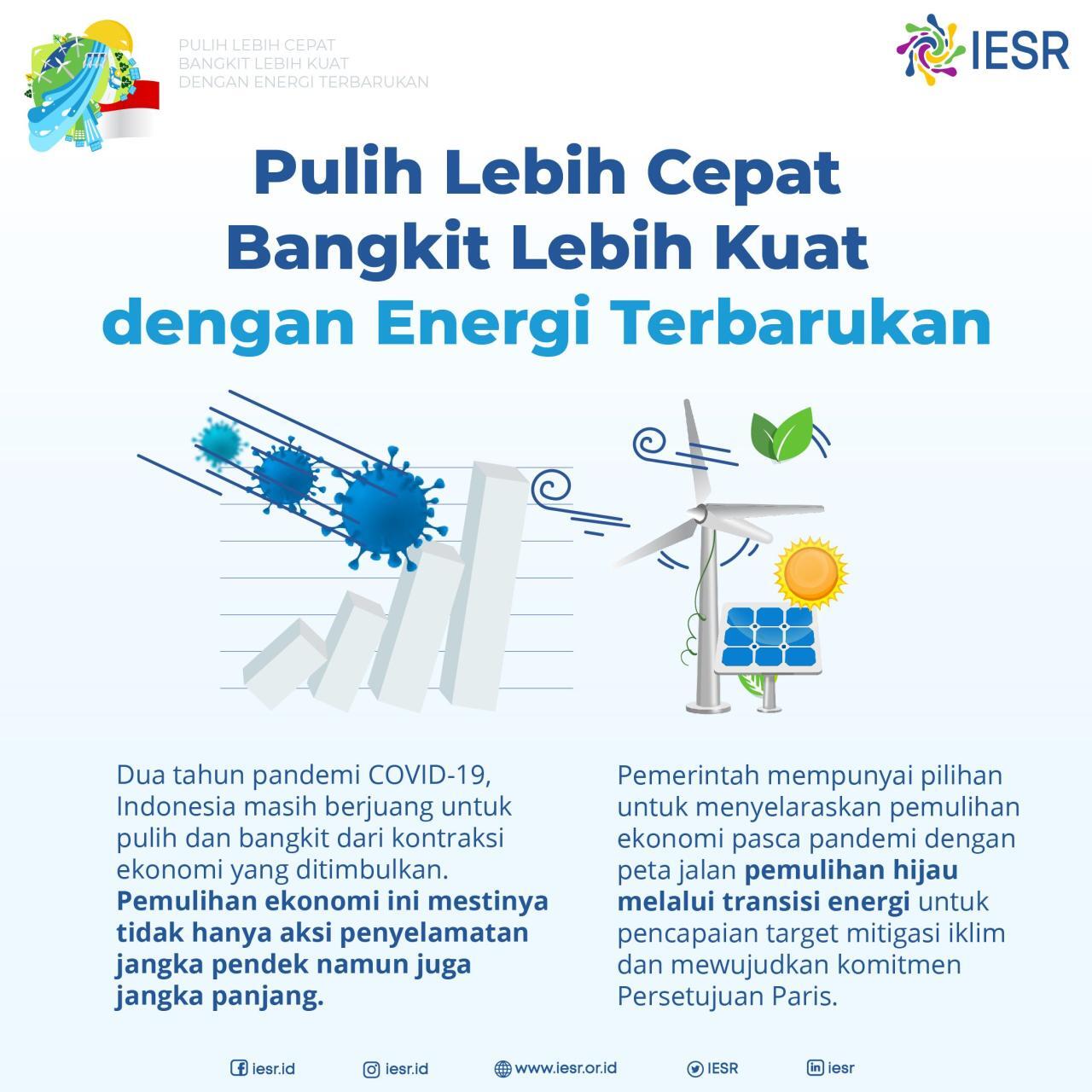 Pulih Lebih Cepat Bangkit Lebih Kuat dengan Energi Terbarukan - IESR Pulih Lebih Cepat Bangkit Lebih Kuat dengan Energi Terbarukan - IESR