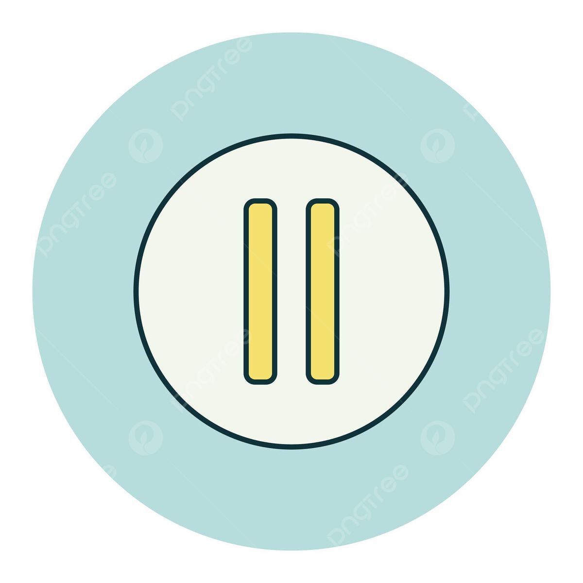 Jeda Tombol Vektor Ikon Datar Desain Ilustrasi Vektor Vektor, Rancangan ...